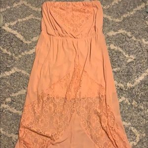 Peach long dress